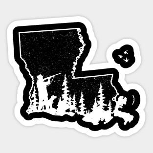 Louisiane Duck Hunting Dog Sticker